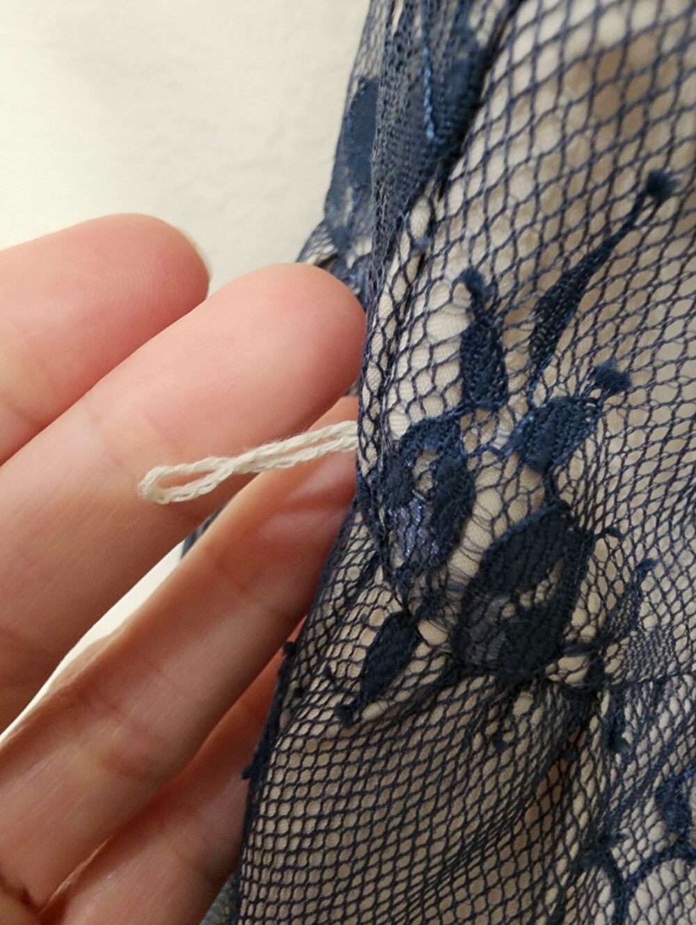 Modcloth Dress Retro Lace Overlay Cocktail Date Night Navy Over Nude size 3X - Picture 8 of 11